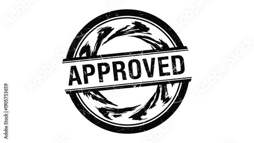 Approved Stamp: A bold, circular stamp declares APPROVED with a sense of official endorsement, signifying confirmation and validation. 