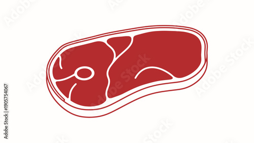Raw Steak Illustration