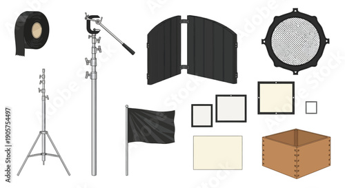 Photography Lighting Equipment Icons