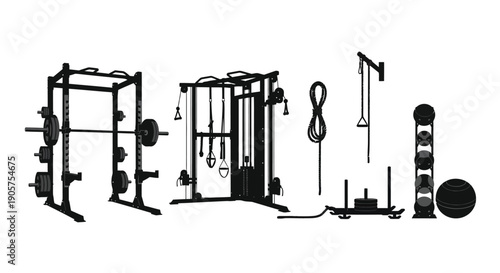 Gym Equipment Vector Icons