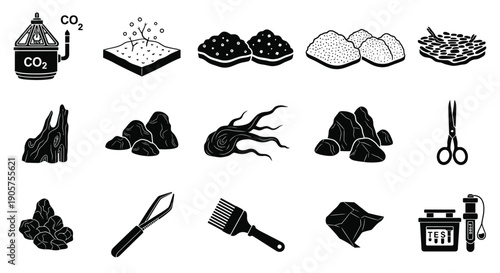 Volcanic Rocks Vector Icons
