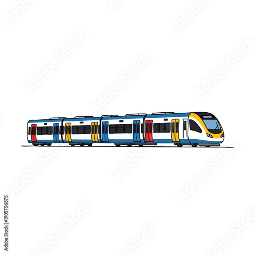 Modern Electric Train Running on High Speed Rail Tracks for Urban Transit