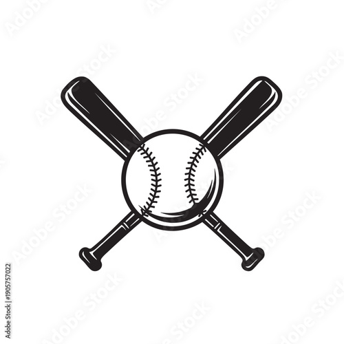 Baseballbatsandballiconisolatedontransparentbackground