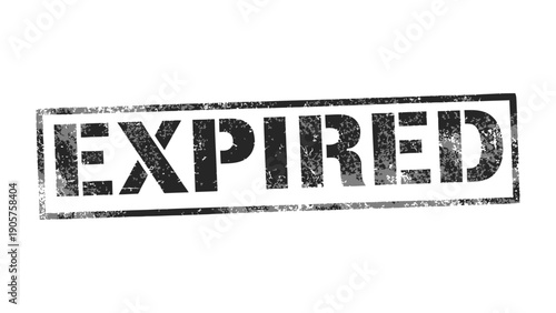 Expired Stamp: A stark black stamp boldly proclaims 'EXPIRED', a universal symbol of time's passage and the end of validity, clearly imprinted on a pristine surface.
