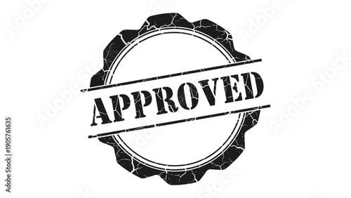 Approved Stamp: A bold, circular stamp declares APPROVED, symbolizing confirmation and validation. A timeless emblem of endorsement.