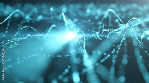 Abstract Data Stream Visualization with Glowing Particles.