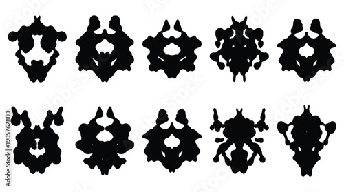 Rorschach test inkblots for psychological assessment and personality evaluation