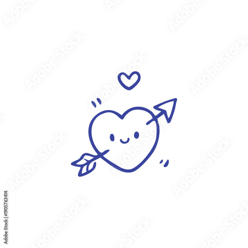 Heart with Arrow Illustration