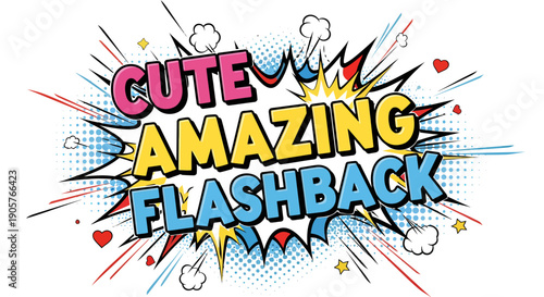 Dynamic comic book style vector graphic with engaging words and captivating elements