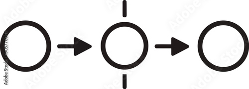 Minimalist Black Circles Graphic for Modern Design Projects and Minimalism Enthusiasts