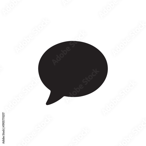 Chat icon silhouette vector design art illustration.