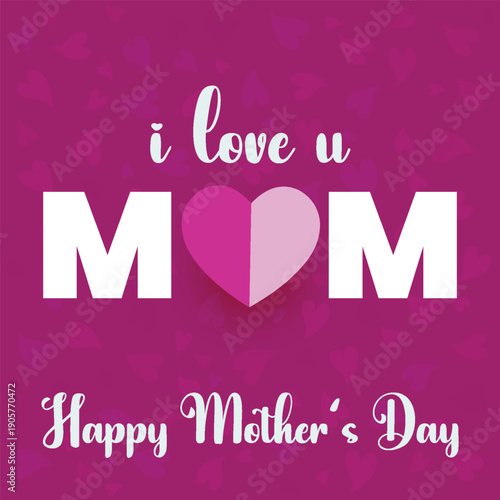 Happy Mother’s Day celebration social media post web banner vector square flyer poster promotion advertising greeting card mother and baby silhouette illustration background concept