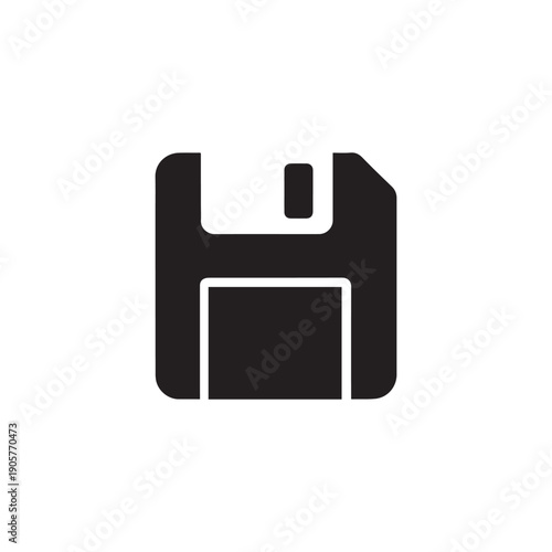 Floppy disk icon silhouette vector design art illustration