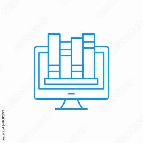 computer books education icon sign vector