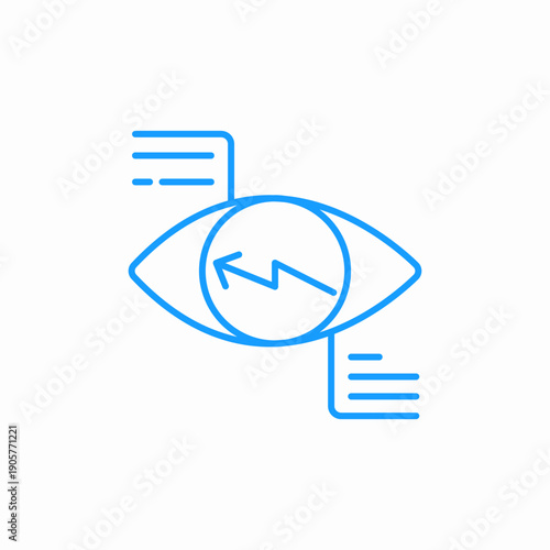 eye data insight icon sign vector