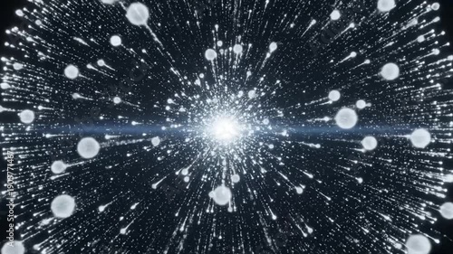 Abstract Data Visualization - Network of Connected Nodes and Lines.