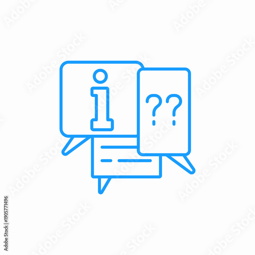 information question discussion icon sign vector