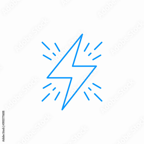lightning energy flash icon sign vector