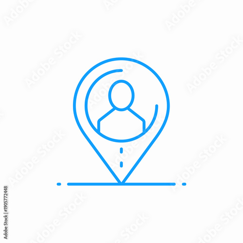 person location pin icon sign vector
