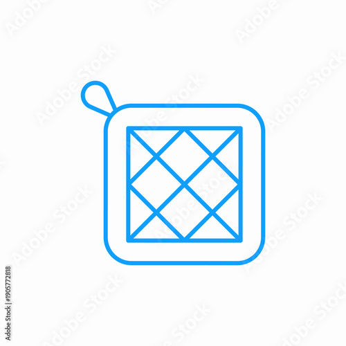 potholder oven mitt icon sign vector