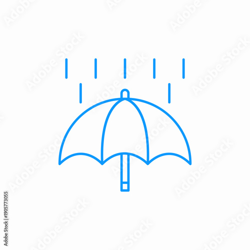 rainy umbrella weather icon sign vector