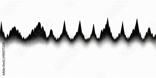 Vector illustration of an abstract winter landscape background with 3d paper art trees and green clouds in a seasonal forest design pattern