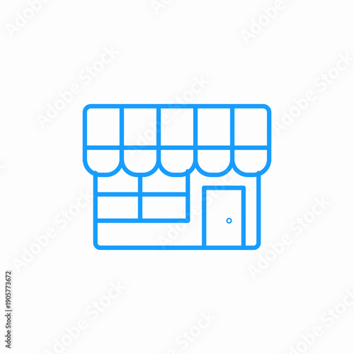 small shop front icon sign vector