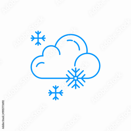 snow cloud snowflakes icon sign vector