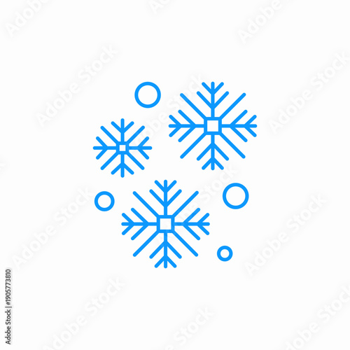snowflake snow winter icon sign vector