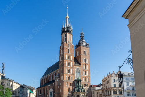Fotografia St Marys Basilica of Assumption of Blessed Virgin Mary in Krakow, Poland, Gothic