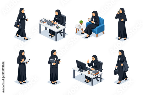 Business and office icon set. Containing work, profession, computer, phone, meeting, team, presentation, task, strategy and more.