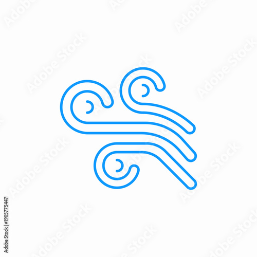 strong wind gusts wind icon sign vector