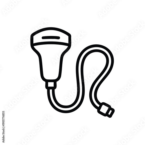 Black and white vector illustration of electric garden hand cultivator tool for harvest and agriculture