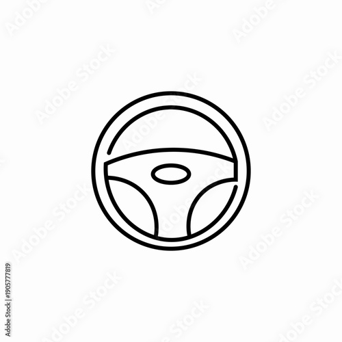 car steering wheel icon sign vector