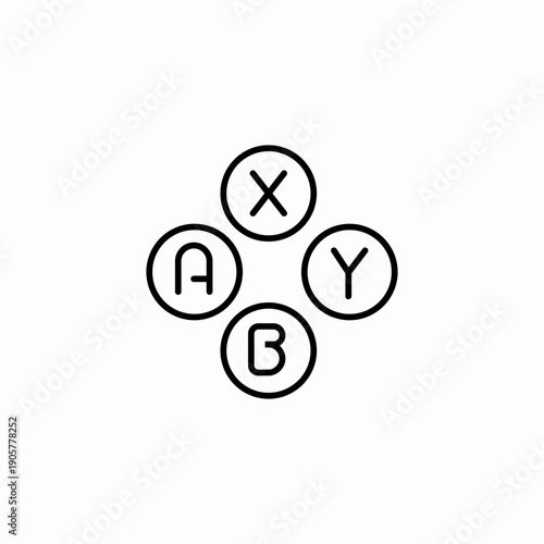 controller face buttons icon sign vector