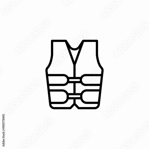 personal flotation device icon sign vector