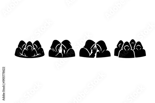 Abstract Symbols Icon Set. Featuring unity, growth, connection, harmony, balance, transformation, diversity, energy, movement, inspiration.