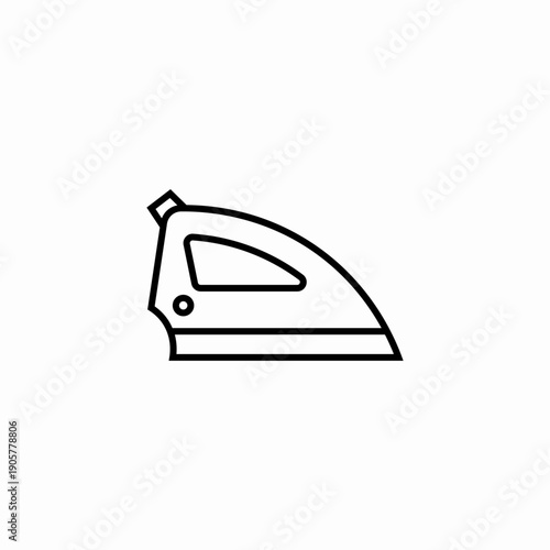 electrical steam iron icon sign vector