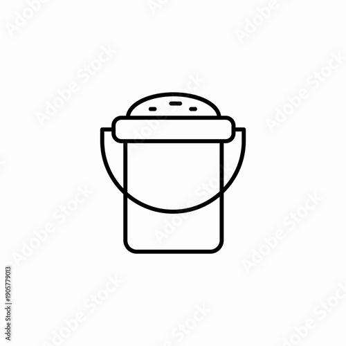 sand filled bucket icon sign vector