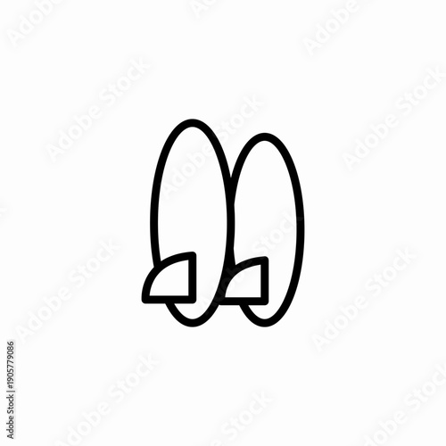 scuba swim fins icon sign vector