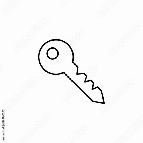 access simple key icon sign vector