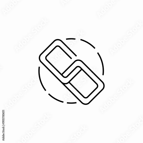 circular chain link icon sign vector