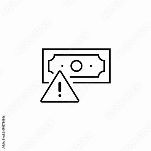 dangerous money scam icon sign vector