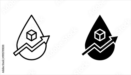 blood sugar icon set. linear style sign for mobile concept and web design vector illutration on white background