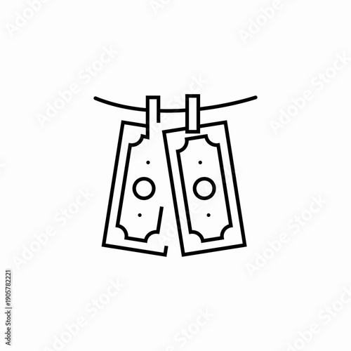 money laundering dry icon sign vector