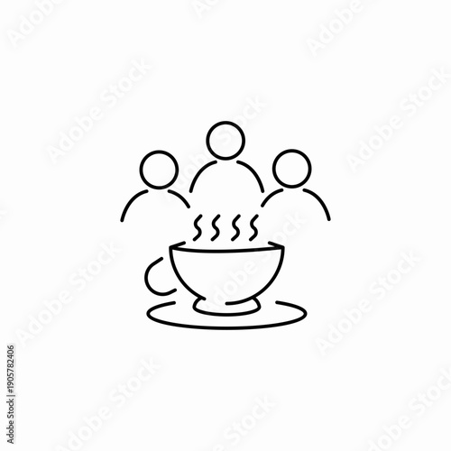 people shared meal icon sign vector