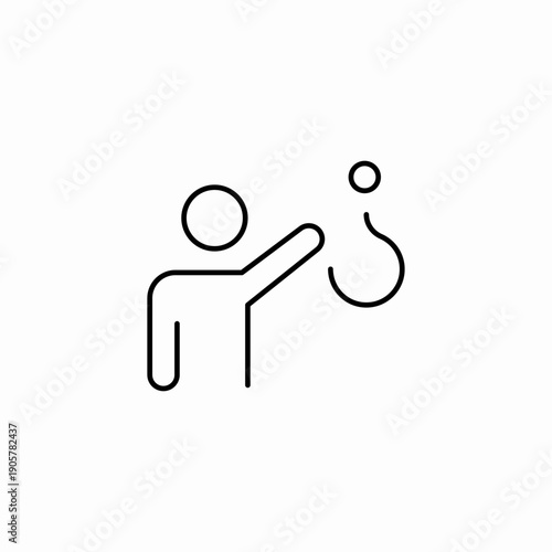 person asking question icon sign vector