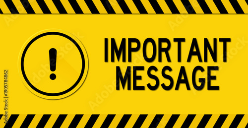 Important Message Notification Banner for Urgent Announcements and Critical Updates