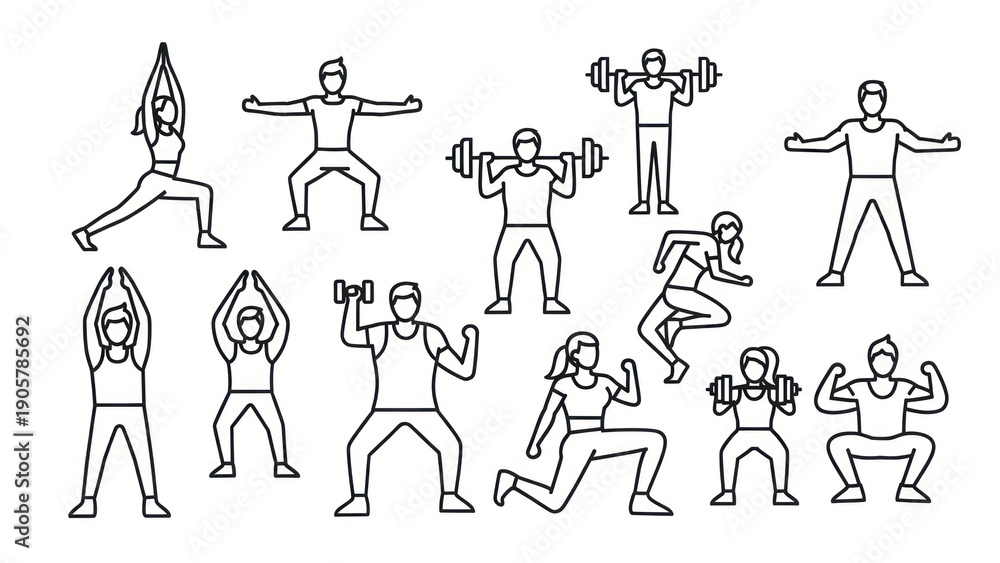 Obraz premium Workout figures