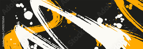 Abstract ink brush strokes in vector style, expressive minimal art for design, posters, branding, and modern layouts.